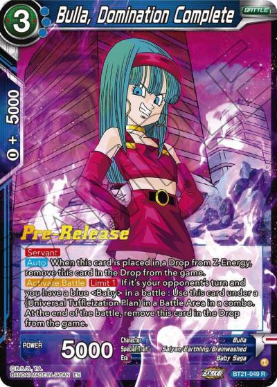 Bulla Domination Complete BT21-049 Wild Resurgence Pre-Release Cards Dragonball Super card