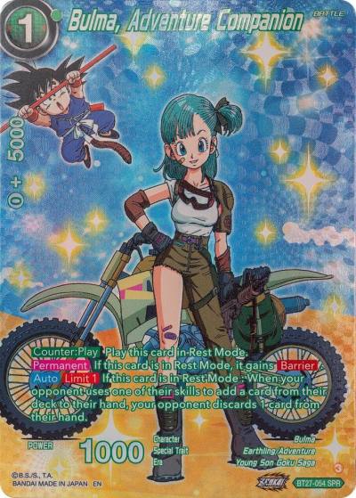 Bulma Adventure Companion SPR BT27-054 History of Z Dragonball Super card