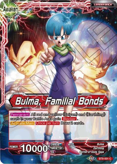 Bulma Bulma Familial Bonds Foil BT8-001 Malicious Machinations Dragonball Super card