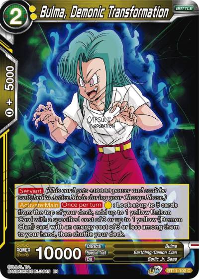 Bulma Demonic Transformation BT11-102 Vermilion Bloodline Dragonball Super card