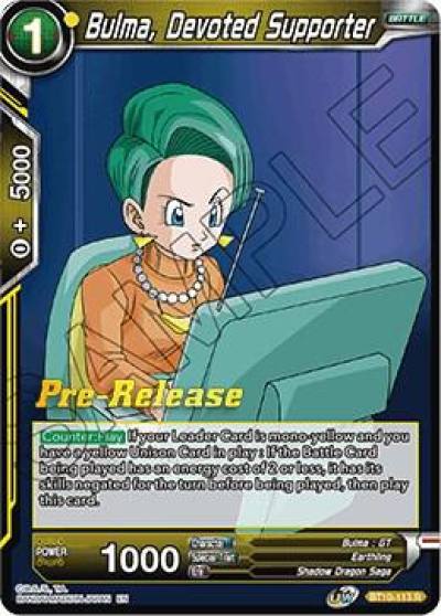 Bulma Devoted Supporter BT10-113 Rise of the Unison Warrior Pre-Release Cards Dragonball Super card