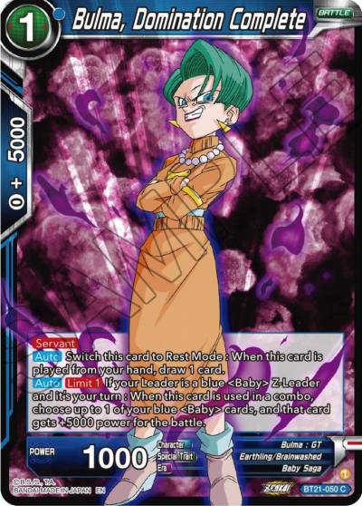 Bulma Domination Complete BT21-050 Wild Resurgence Dragonball Super card