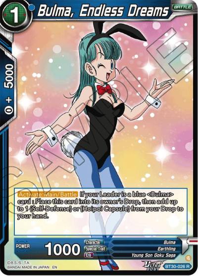 Bulma Endless Dreams BT30-026 Three Glorious Fighters Dragonball Super card