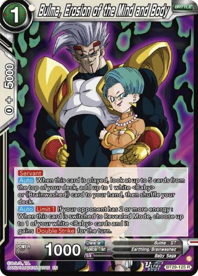 Bulma Erosion of the Mind and Body BT29-125 Fearsome Rivals Dragonball Super card