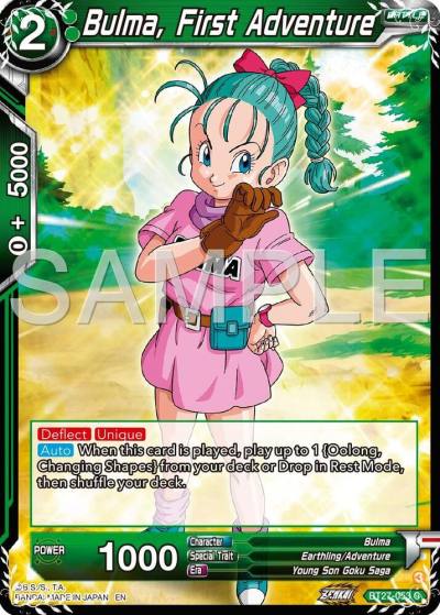 Bulma First Adventure BT27-053 History of Z Dragonball Super card