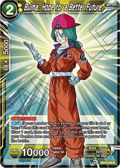 Bulma Hope for a Better Future Foil BT13-105 Supreme Rivalry Dragonball Super card