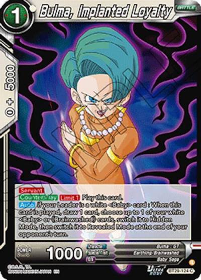 Bulma Implanted Loyalty BT29-124 Fearsome Rivals Dragonball Super card