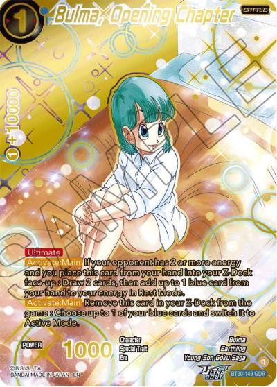 Bulma Opening Chapter GDR BT30-149 Three Glorious Fighters Dragonball Super card