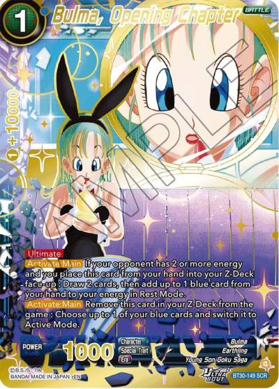 Bulma Opening Chapter SCR BT30-149 Three Glorious Fighters Dragonball Super card