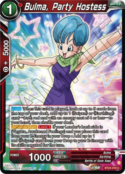 Bulma Party Hostess BT24-018 Beyond Generations Dragonball Super card