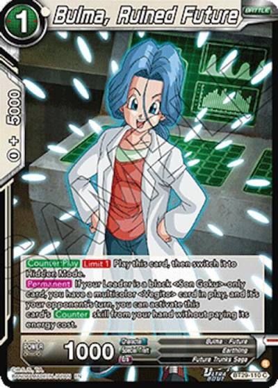 Bulma Ruined Future BT29-110 Fearsome Rivals Dragonball Super card