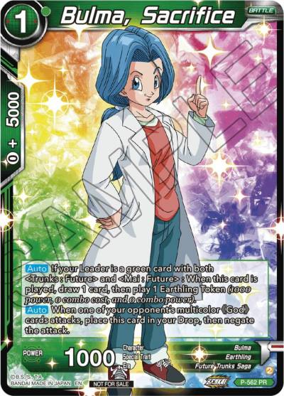 Bulma Sacrifice Zenkai Series Tournament Pack Vol6 P-562 Tournament Promotion Cards Dragonball Super card