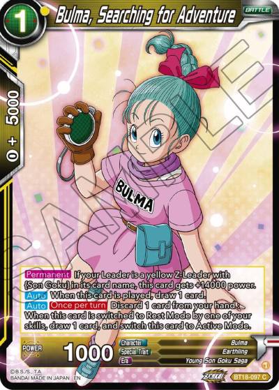 Bulma Searching for Adventure Foil BT18-097 Dawn of the Z-Legends Dragonball Super card