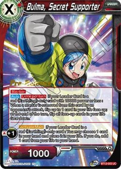 Bulma Secret Supporter BT12-003 Vicious Rejuvenation Dragonball Super card