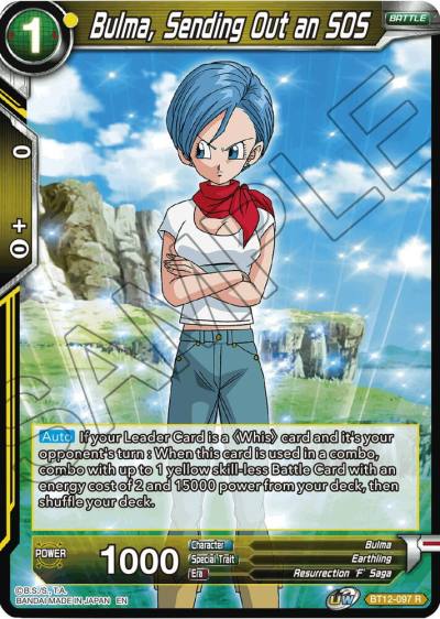 Bulma Sending Out an SOS Foil BT12-097 Vicious Rejuvenation Dragonball Super card