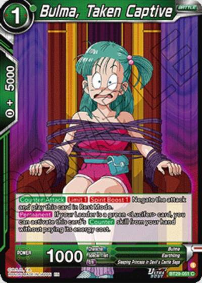Bulma Taken Captive BT29-051 Fearsome Rivals Dragonball Super card