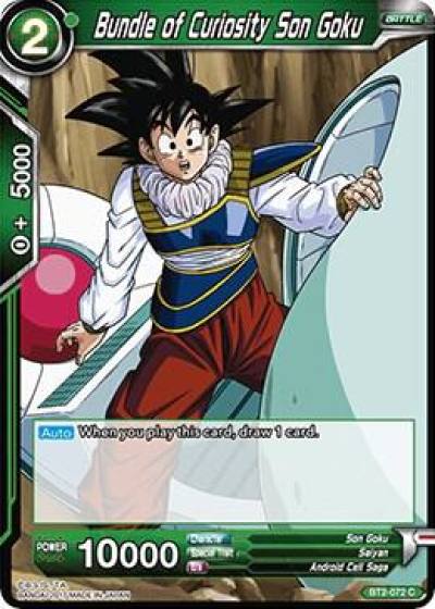 Bundle of Curiosity Son Goku BT2-072 Union Force Dragonball Super card