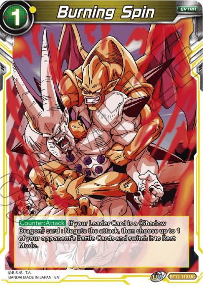 Burning Spin BT12-119 Vicious Rejuvenation Dragonball Super card