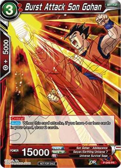 Burst Attack Son Gohan Foil P-049 Promotion Cards Dragonball Super card