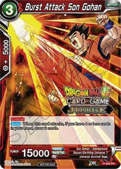 Burst Attack Son Gohan P-049 Judge Promotion Cards Dragonball Super card