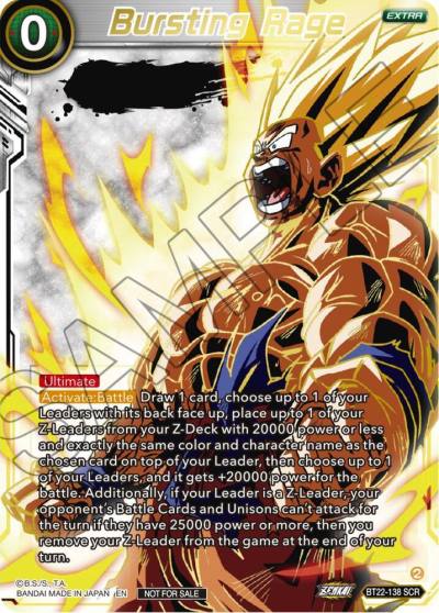 Bursting Rage Serial Numbered BT22-138 Tournament Promotion Cards Dragonball Super card
