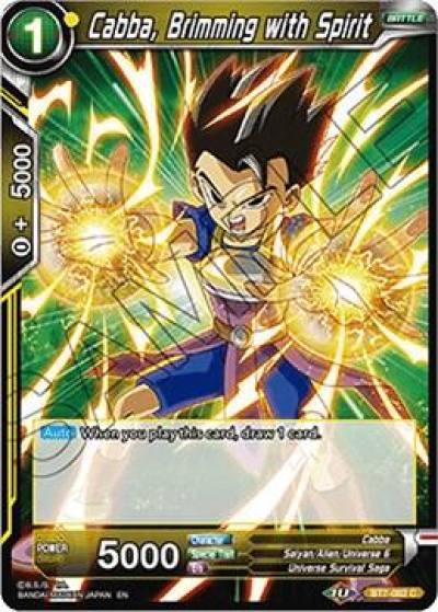 Cabba Brimming with Spirit BT7-082 Assault of the Saiyans Dragonball Super card