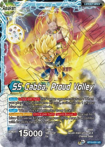 Cabba SS Cabba Proud Volley Foil BT15-031 Saiyan Showdown Dragonball Super card