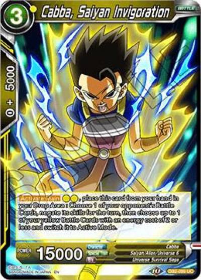 Cabba Saiyan Invigoration Foil DB2-099 Draft Box 05 - Divine Multiverse Dragonball Super card