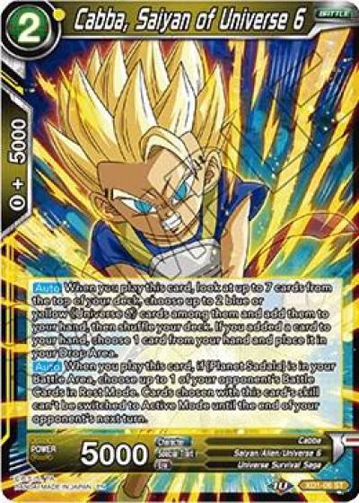 Cabba Saiyan of Universe 6 XD1-06 Assault of the Saiyans Dragonball Super card