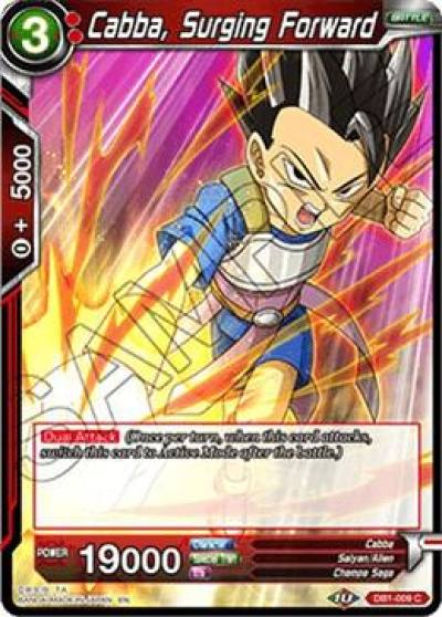 Cabba Surging Forward Foil DB1-009 Draft Box 04 - Dragon Brawl Dragonball Super card