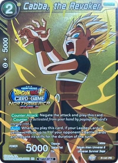 Cabba the Revoker Championship Final 2019 P-141 Tournament Promotion Cards Dragonball Super card