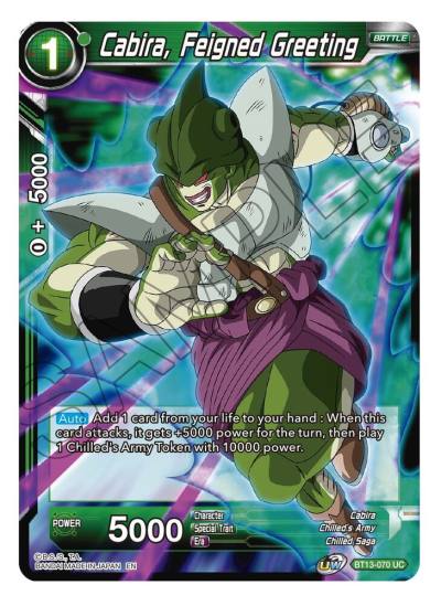 Cabira Feigned Greeting BT13-070 Supreme Rivalry Dragonball Super card