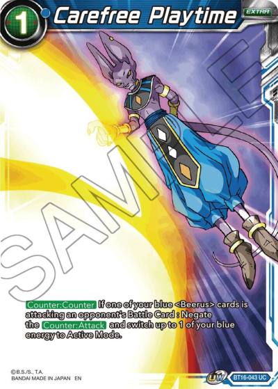 Carefree Playtime Foil BT16-043 Realm of the Gods Dragonball Super card
