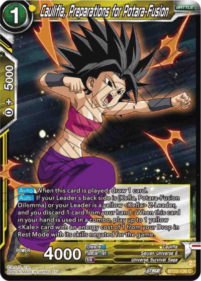Caulifla Preparations for Potara Fusion BT23-126 Perfect Combination Dragonball Super card
