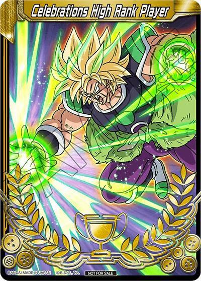 Celebrations High Rank Player Celebrations 2019 Merit Card Top 50  Tournament Promotion Cards Dragonball Super card