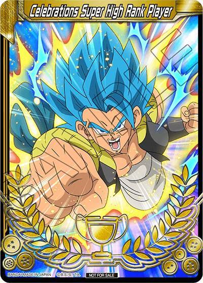 Celebrations Super High Rank Player Celebrations 2019 Merit Card Top 16  Tournament Promotion Cards Dragonball Super card
