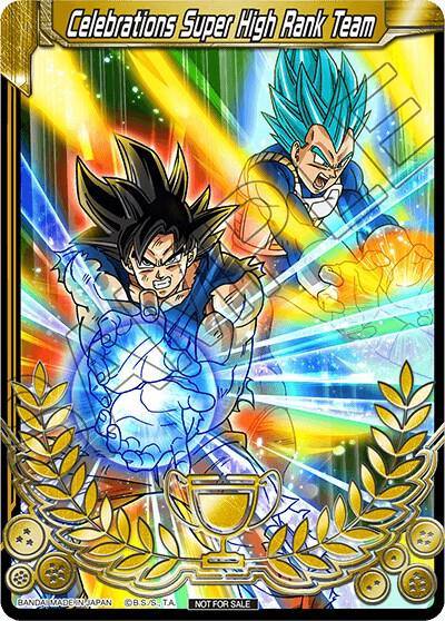 Celebrations Super High Rank Team Celebrations 2019 Merit Card Top 16  Tournament Promotion Cards Dragonball Super card