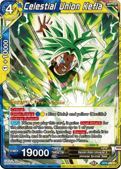 Celestial Union Kefla BT9-092 Universal Onslaught Pre-Release Cards Dragonball Super card