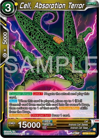 Cell Absorption Terror BT26-114 Ultimate Advent Dragonball Super card