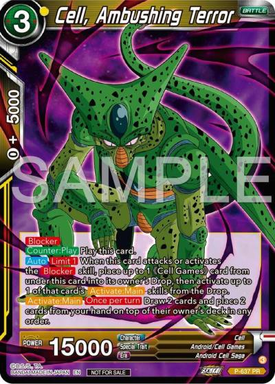 Cell Ambushing Terror Zenkai Series Tournament Pack Vol9 P-637 Promotion Cards Dragonball Super card