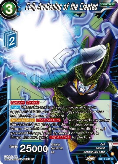 Cell Awakening of the Created Foil BT18-034 Dawn of the Z-Legends Dragonball Super card