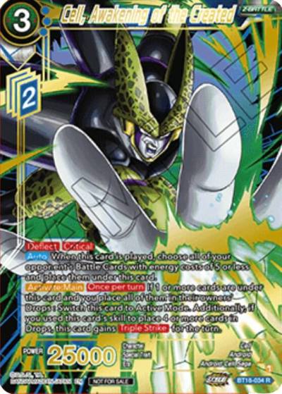 Cell Awakening of the Created Zenkai Cup 2022 Top 64 BT18-034 Tournament Promotion Cards Dragonball Super card