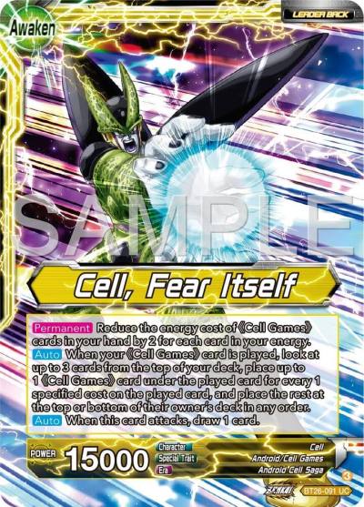 Cell Cell Fear Itself BT26-091 Ultimate Advent Dragonball Super card