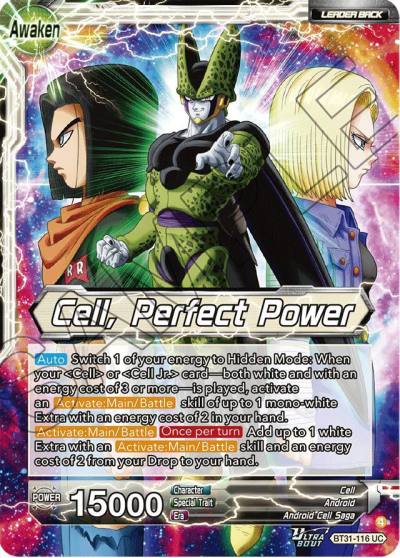 Cell Cell Perfect Power BT31-116 Impact Beyond Dimensions Dragonball Super card