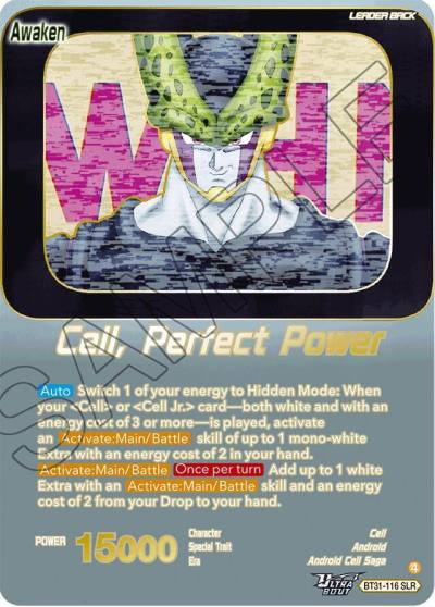 Cell Cell Perfect Power SLR BT31-116 Impact Beyond Dimensions Dragonball Super card