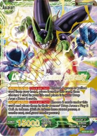 Cell Cell and Cell Jr Endless Supremity XD3-01 Universal Onslaught Dragonball Super card