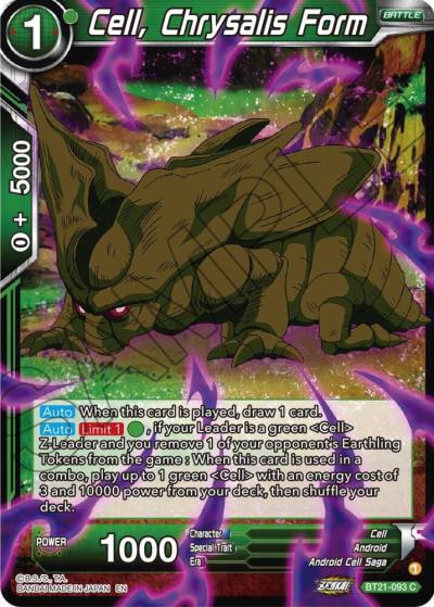 Cell Chrysalis Form Foil BT21-093 Wild Resurgence Dragonball Super card
