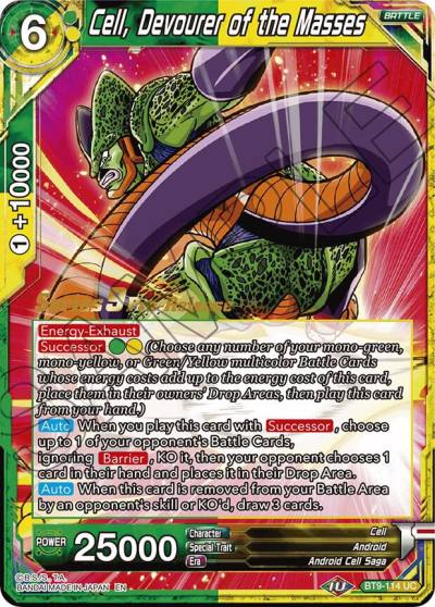 Cell Devourer of the Masses BT9-114 Universal Onslaught Pre-Release Cards Dragonball Super card