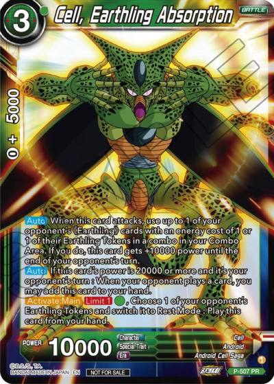 Cell Earthling Absorption Zenkai Series Tournament Pack Vol4 P-507 Tournament Promotion Cards Dragonball Super card