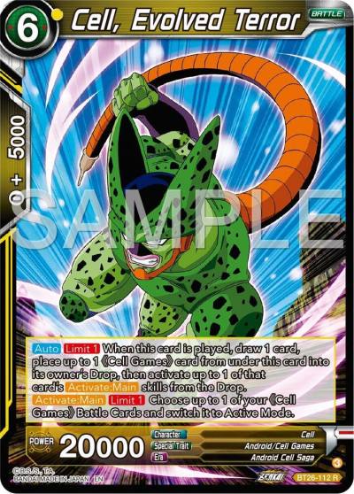 Cell Evolved Terror Foil BT26-112 Ultimate Advent Dragonball Super card